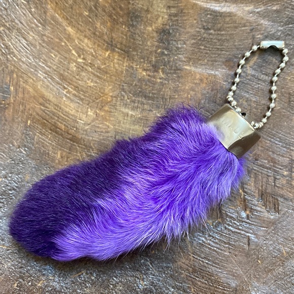 Vintage Accessories Vintage Keychain 2 Toned Purple Rabbits Foot